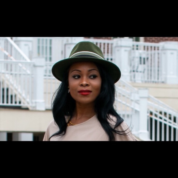 High Quality Unisex Green Australian Wool Fedora stripe ribbon hat - Picture 2 of 10